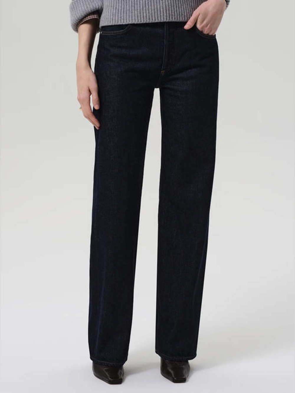 Citizens of Humanity Annina High Rise Straight Leg Jeans Juno Dark Indigo Denim